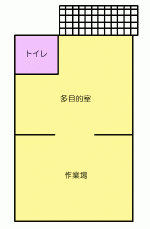 作業棟の平面図